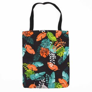bG9jYWw6Ly9tZWRpYS8xUi82RC82MFIzMEMxRzZXVEs2RDFSL2VhZTdlN2U5LmpwZWc.jpg Classic Tote Zipper Bag (Dark Tropical Motiff) 40x34cm