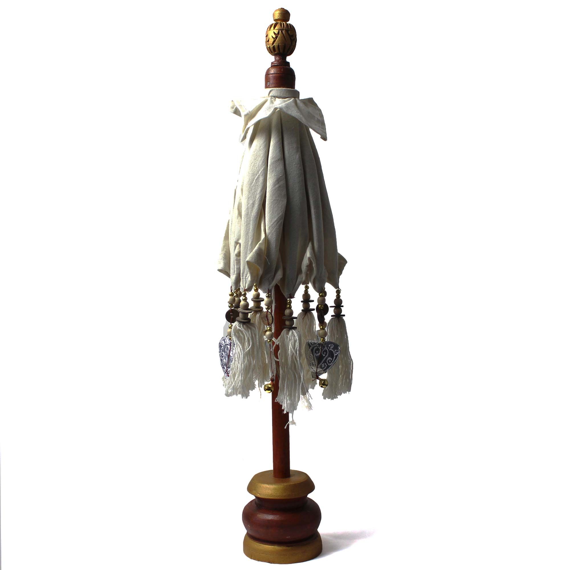 Bali Home Decor Parasol - Canvas - Natural- 40cm - Image 2