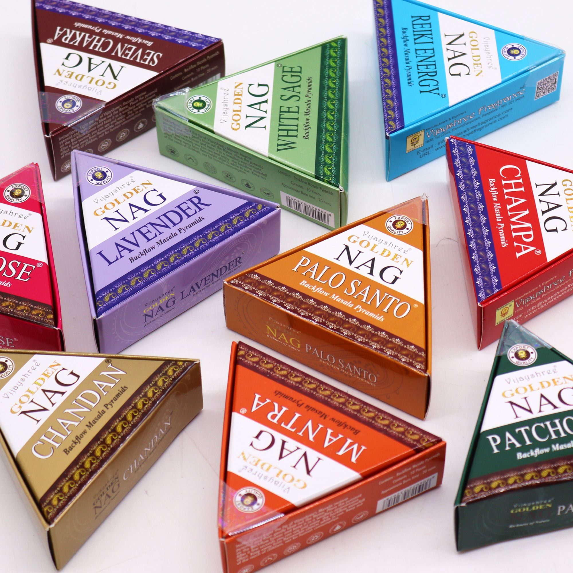 42g Jumbo Golden Nag - Meditation Backflow Incense Cones - Image 3