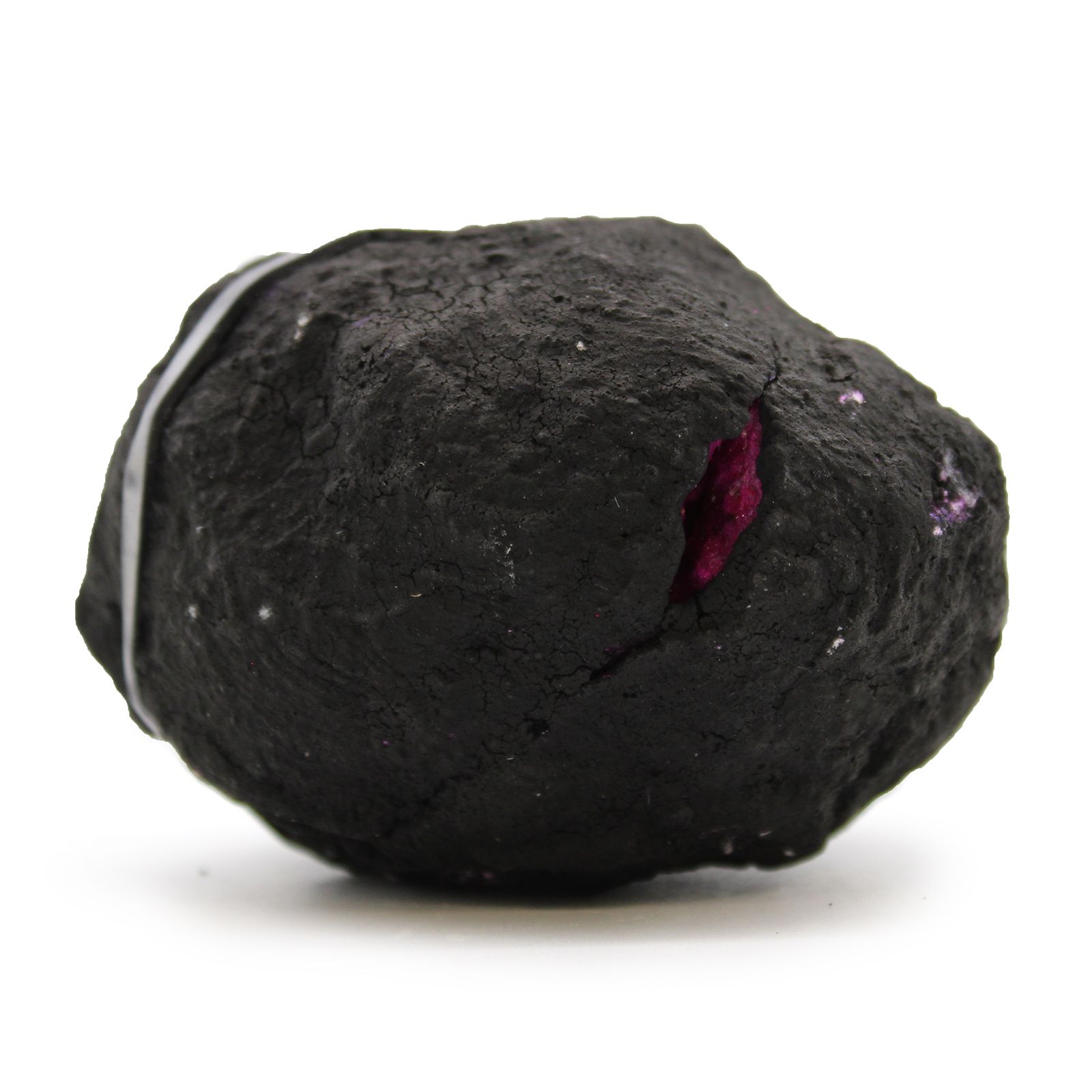 Coloured Calsite Geodes - Black Rock - Dark Red / Pink - Image 2