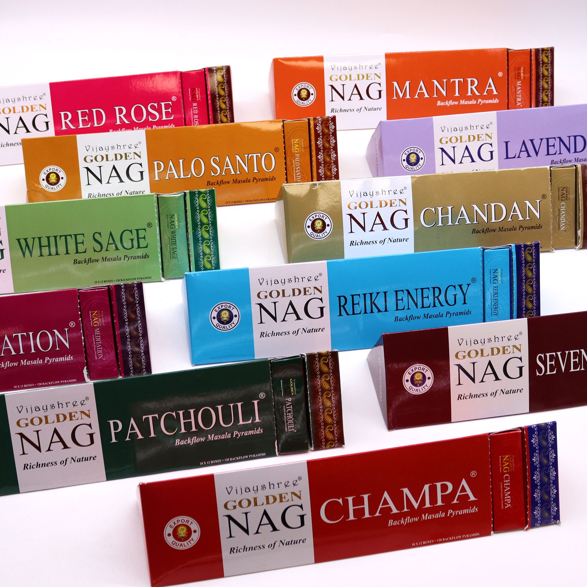 42g Jumbo Golden Nag - Red Rose Backflow Incense Cones - Image 3