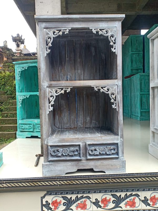 Albasia Bathroom Cabinet - Greywash - Image 4