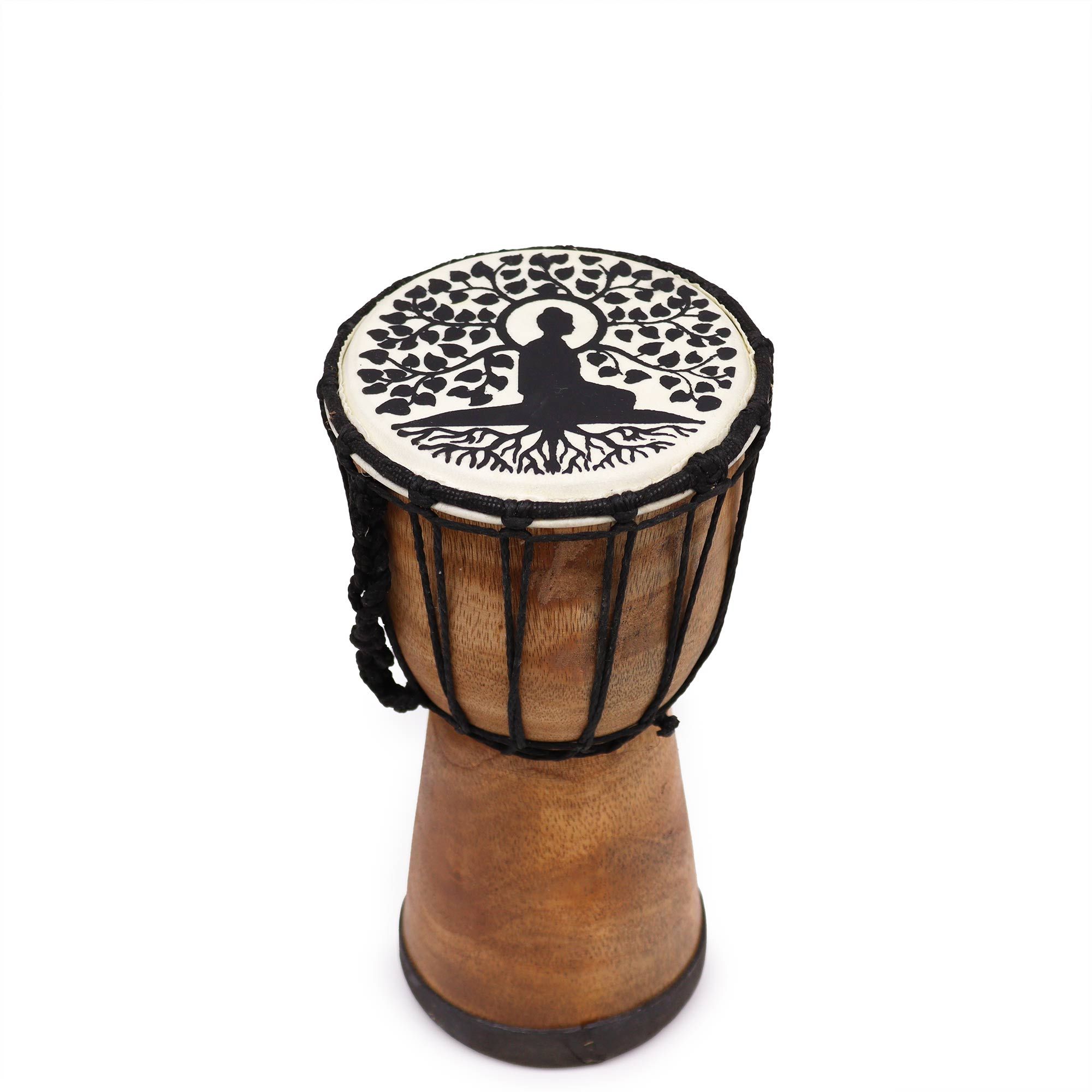 Buddha Wide Top Djembe Drum - 13cm - Image 3