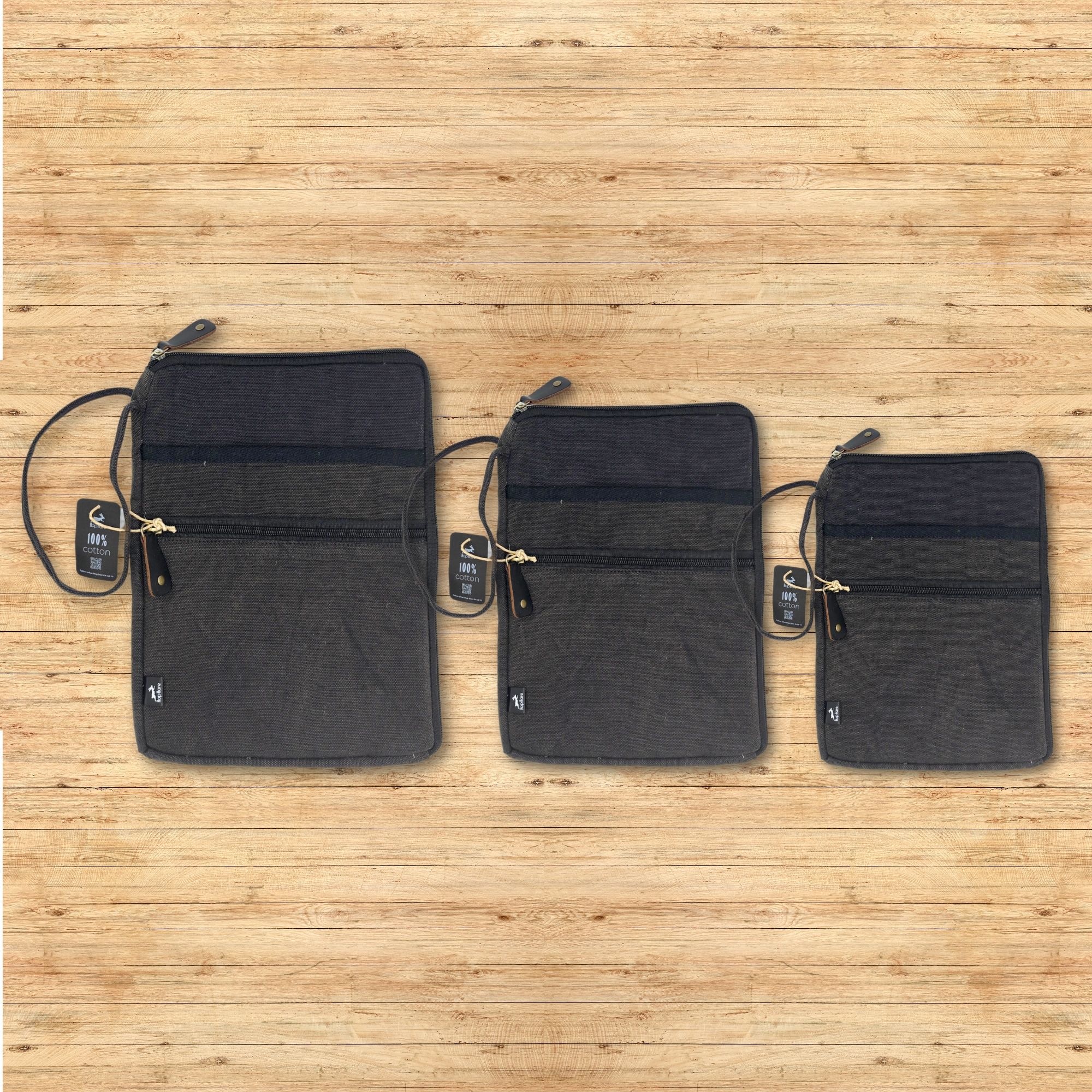 Stonewash Travel Laptop Pouch - Charcoal - Image 2