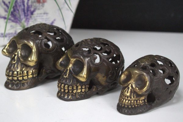 Vintage Brass Skull - Small - Image 6