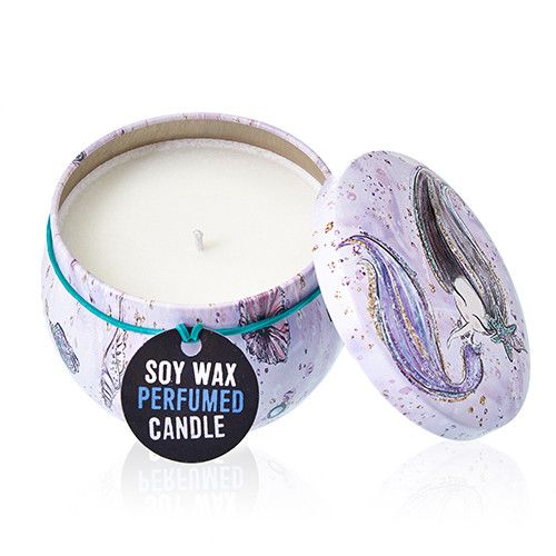 Art Tin Candle - Assorted Design - Sea life - Rasberry - Image 3