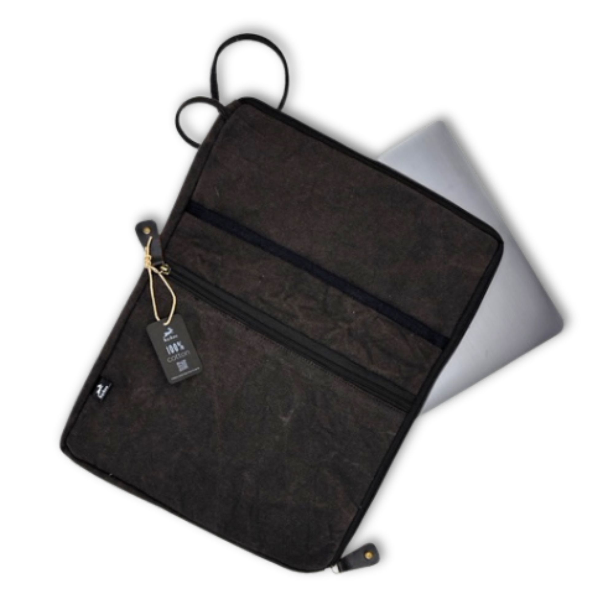 Stonewash  Large Laptop Pouch - Charcoal - Image 2