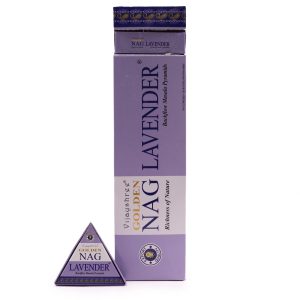 bG9jYWw6Ly9tZWRpYS9ISi8wQy82MFIzMEMxRzZSV0swQ0hKL2QxNjRiZGMyLmpwZWc.jpg 42g Jumbo Golden Nag - Lavender Backflow Incense Cones