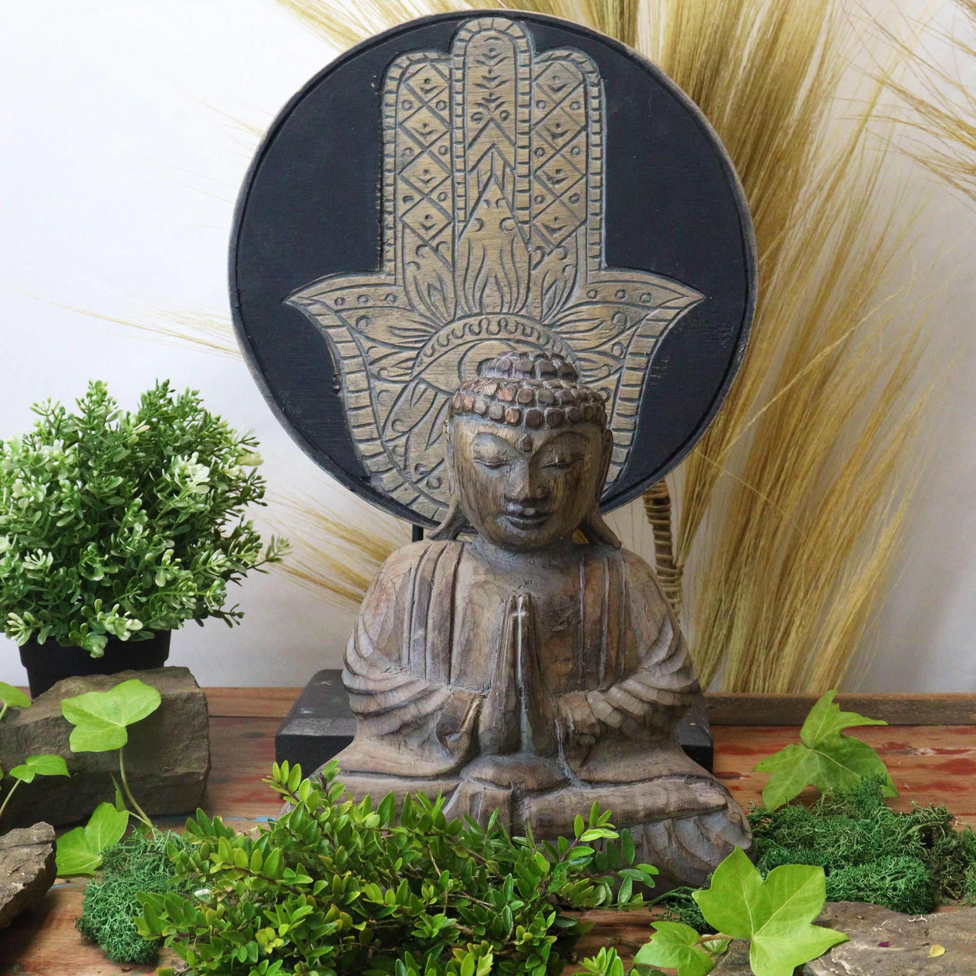 Buddha Feng Shui Set - Hamsa - Grey - Image 4