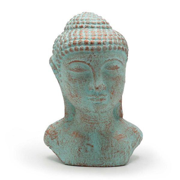 Tranquility Buddha Head  - Green Copper - Image 6