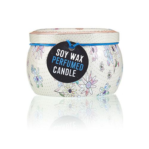 Art Tin Candle - Assorted Design - Friendly Messages - Parma Violet - Image 2