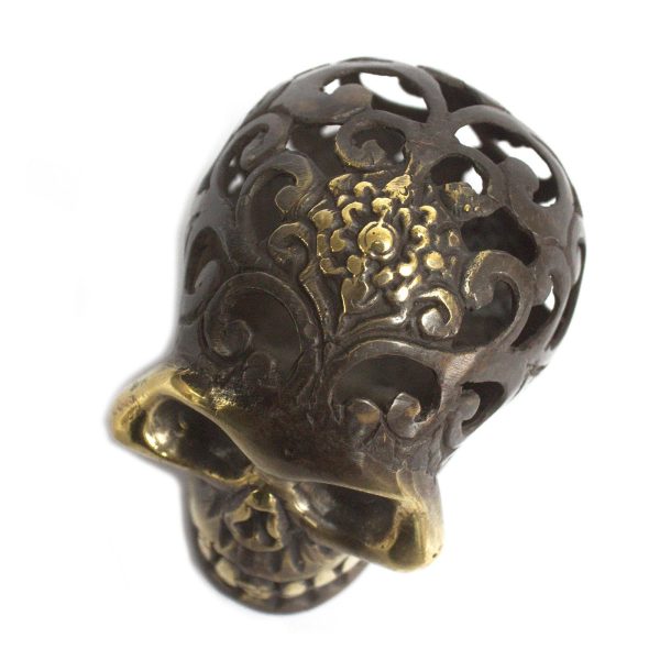 Vintage Brass Skull - Med - Image 5