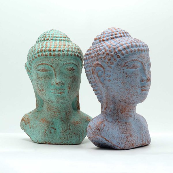 Tranquility Buddha Head  - Green Copper - Image 5