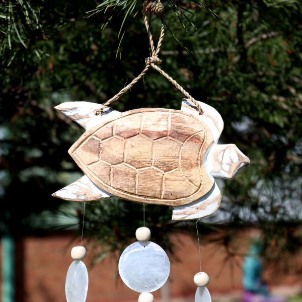 Whitewash Turtle Carving and Natural Copis Drop - Image 3