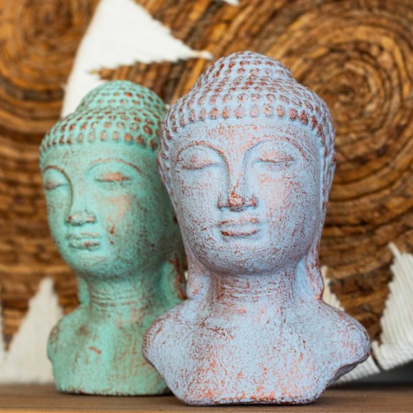 Tranquility Buddha Head  - Green Copper - Image 4