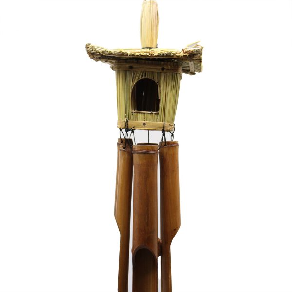 Square Seagrass Bird Box with Chimes 49x15cm - Image 5