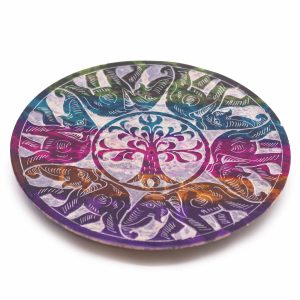 bG9jYWw6Ly9tZWRpYS9IUS80RC82MFIzMEMxRzZXVDM0REhRLzE4Y2UzMWFjLmpwZWc.jpg Soapstone Disc Incense Holder - 6 Lucky Elephants
