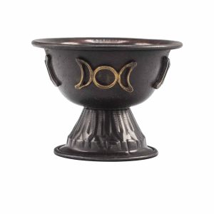 bG9jYWw6Ly9tZWRpYS9IUS9FRC82MFIzMEMxRzZSV0tFREhRLzA0MTllYjI4LmpwZWc.jpg Antique Copper Ritual Chalice Triple Moon 10x8cm
