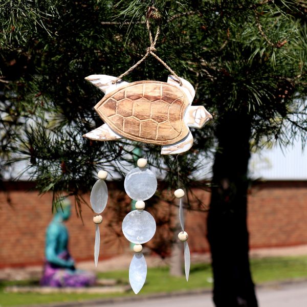 Whitewash Turtle Carving and Natural Copis Drop - Image 4