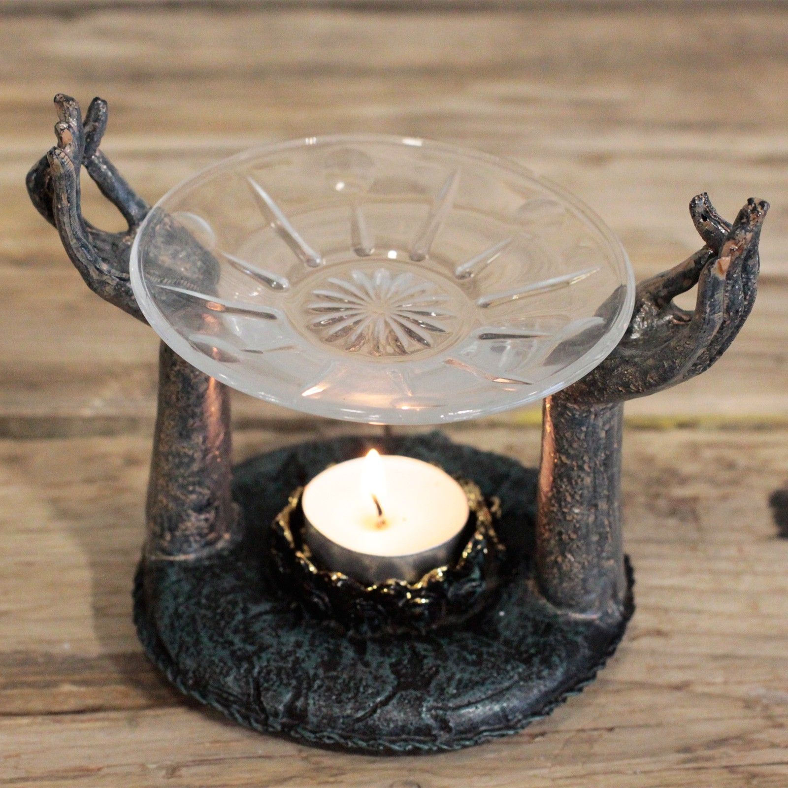 Antique Buddha - Om Hands Oil Burner - Image 4
