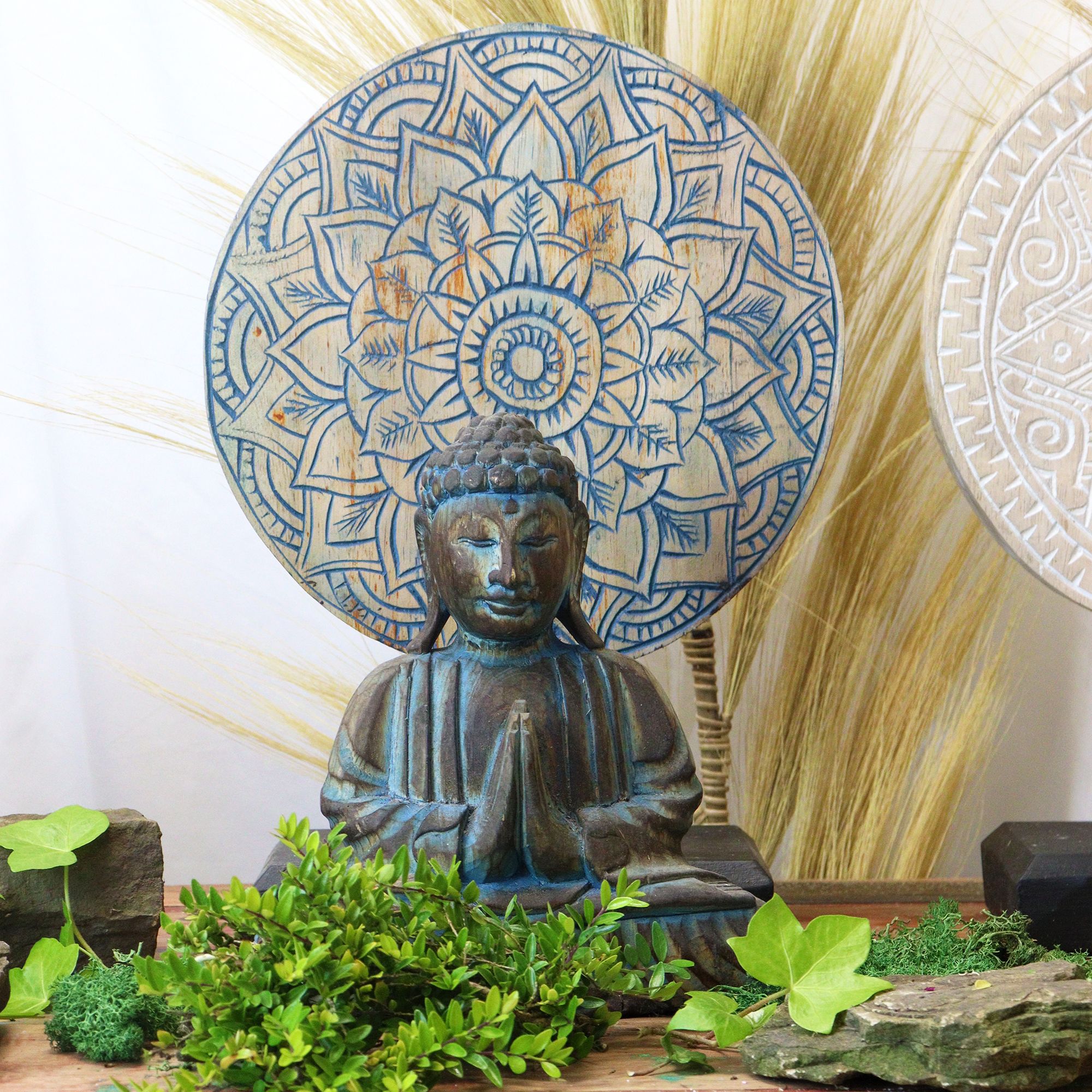 Buddha Feng Shui Set - Flower Mandala - Blue - Image 4