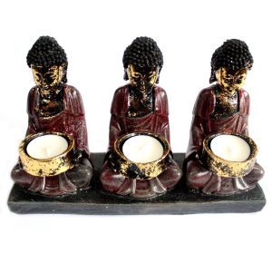 bG9jYWw6Ly9tZWRpYS9TRy8wQy82MFIzMEMxRzZNUzMwQ1NHLzFlNzQwYWE2LmpwZWc-2.jpg Antique Buddha - Three Devotees Candle Holder