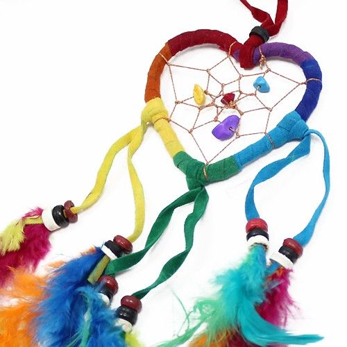 Bali Dreamcatchers - Small Heart - Rainbow - Image 2