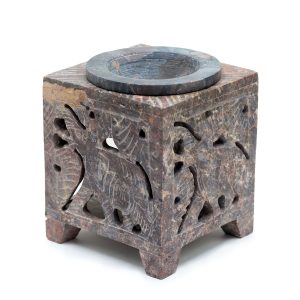 bG9jYWw6Ly9tZWRpYS9TSC84Qy82MFIzMEMxRzZXVDM4Q1NIL2QyZGNiMDFlLmpwZWc.jpg Square Soapstone Oil Burner 10x7.5cm - Elephant