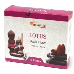 bG9jYWw6Ly9tZWRpYS9TSC9HQy82MFIzMEMxRzZNVEtHQ1NILzdmMWI1N2NlLmpwZWc.jpg Aromatica Backflow Incense Cones - Lotus