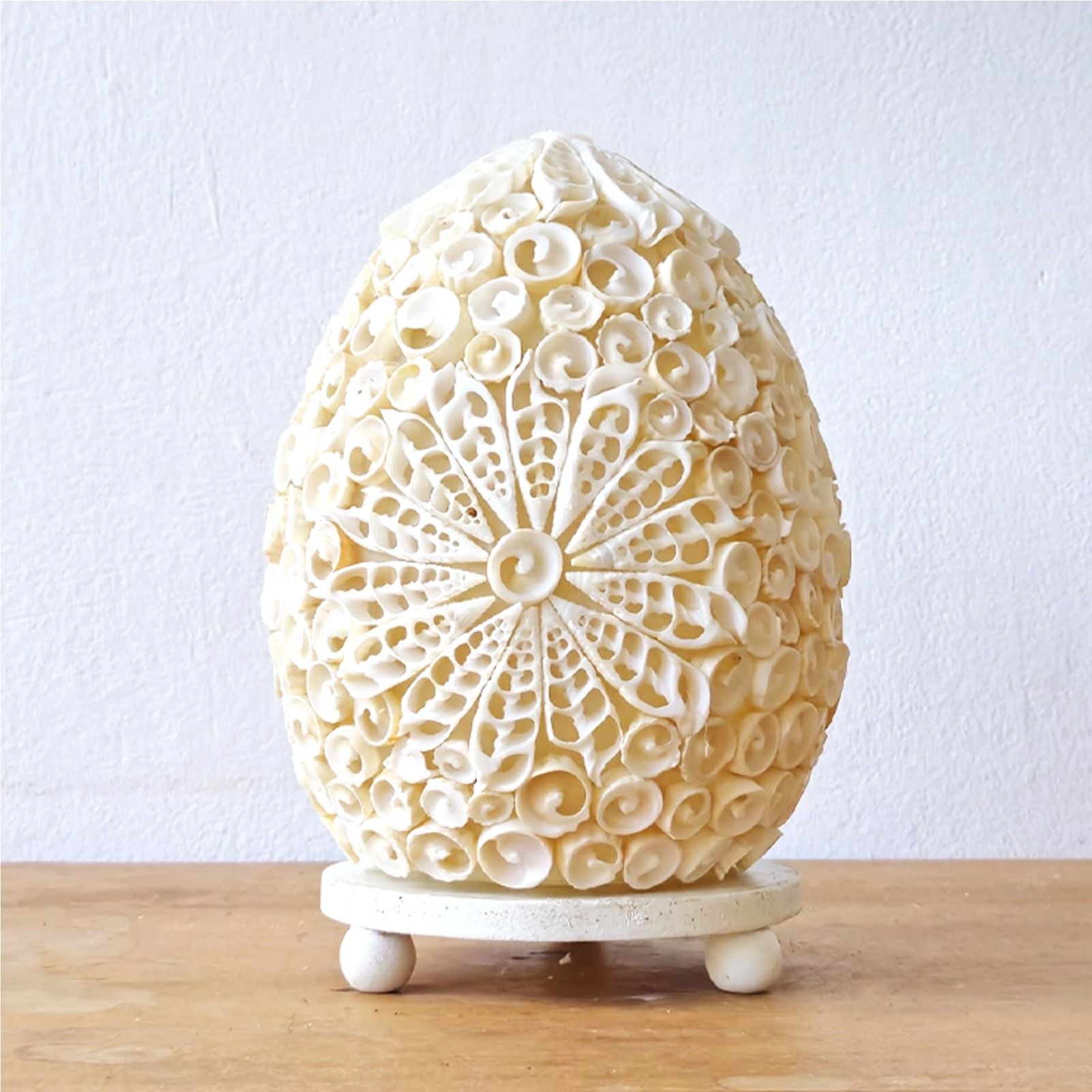 Boho Sea Shell Lamp - Cut Art Shell Oval - 15cm - Image 3