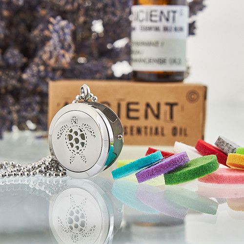 Aromatherapy Diffuser Necklace - Turtle 25mm - Image 3