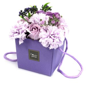 bG9jYWw6Ly9tZWRpYS9TSi9BQy82MFIzMEMxRzZHVjNBQ1NKL2JjNGI4NmRmLmpwZWc.jpg Soap Flower Bouquet - Lavender Rose & Carnation
