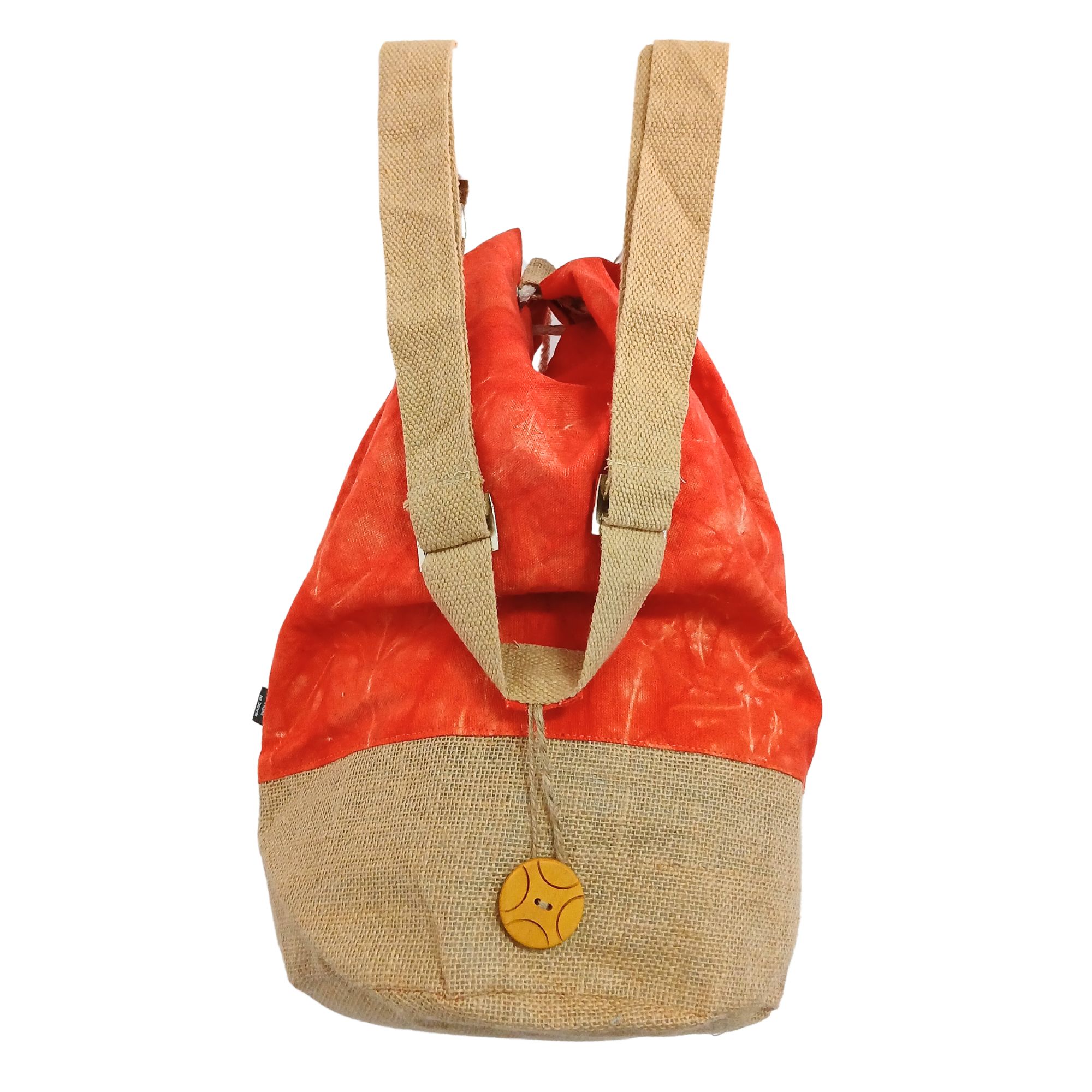All Natural Backpack - Orange Stonewash - Namaste Hand - Image 2