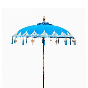 bG9jYWw6Ly9tZWRpYS9TUS84RC82MFIzMEMxRzZXUks4RFNRLzA2ZWUwNmJkLmpwZWc.jpg Bali Patio Parasol - Cotton - Turquoise Decor - 2m