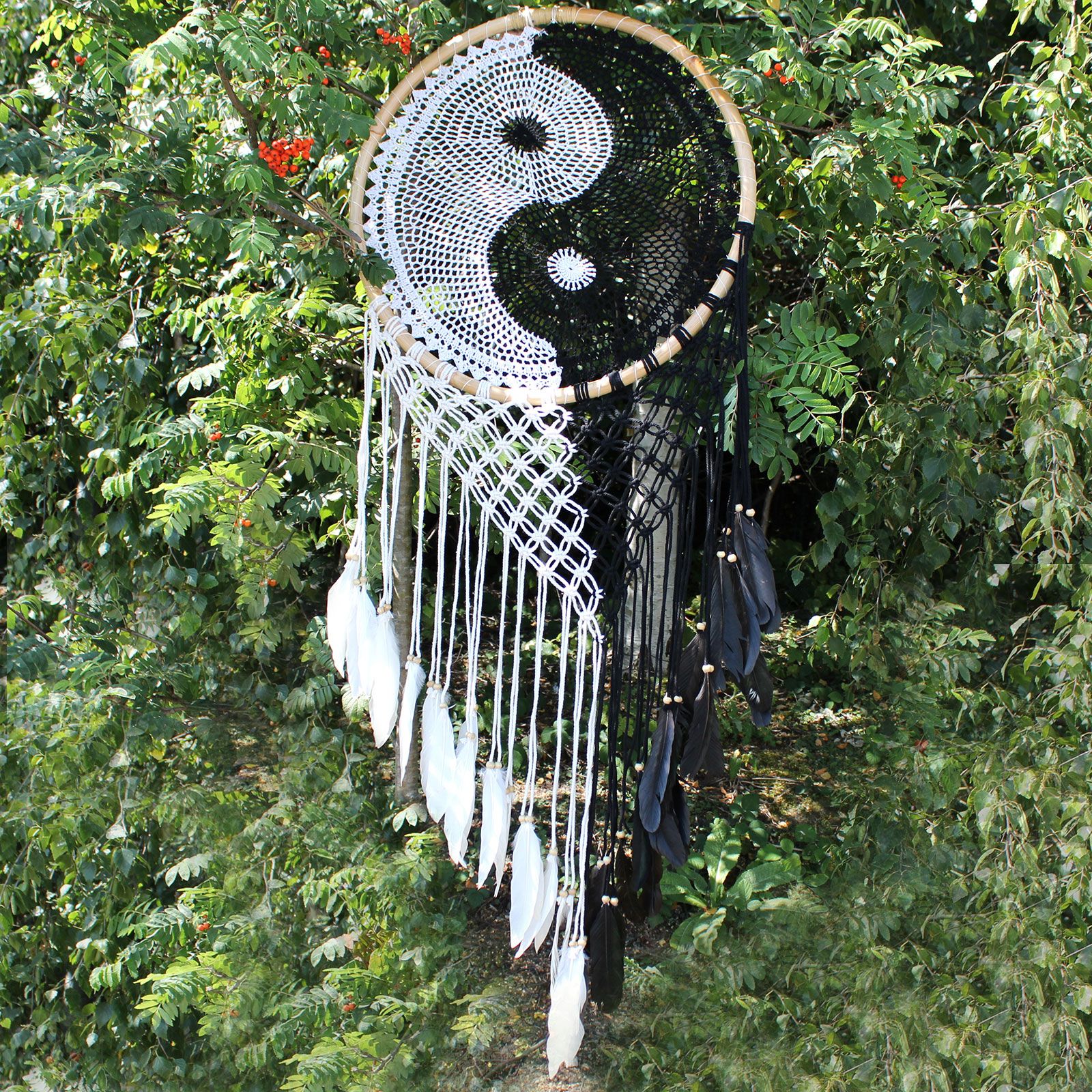 Bali Dream Catchers - Extra Large Ying Yang D: 50cm - Image 2
