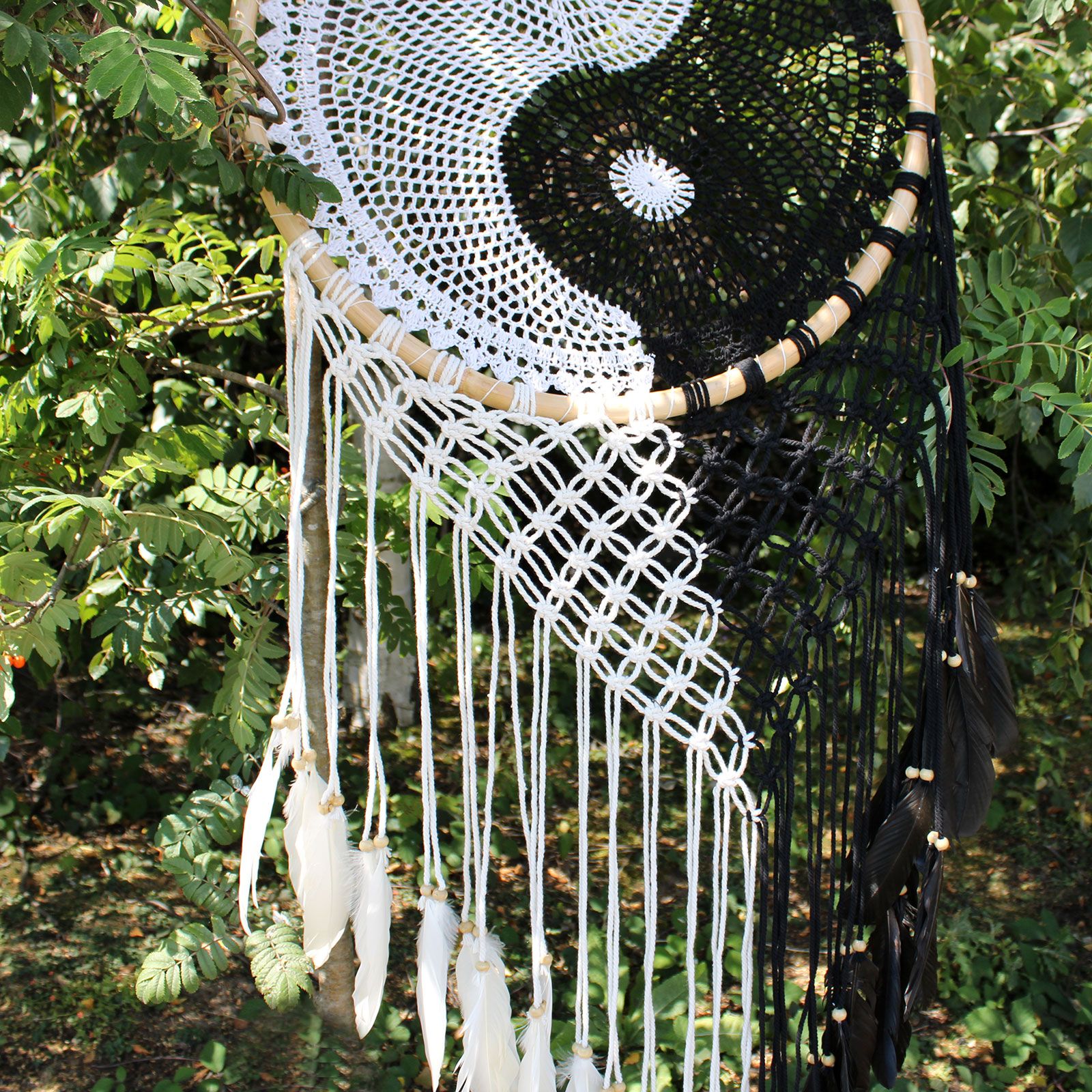 Bali Dream Catchers - Extra Large Ying Yang D: 50cm - Image 3