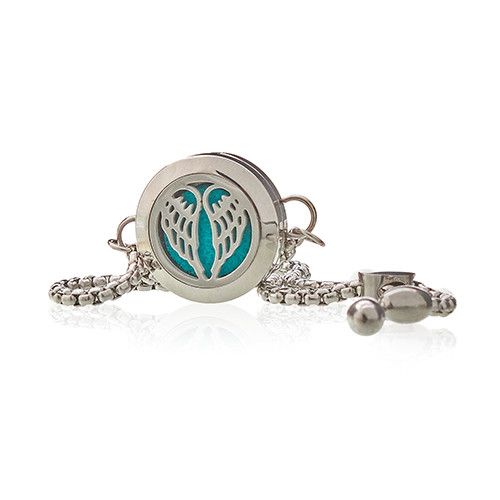 Aromatherapy Jewellery Chain Bracelet - Angel Wings - 20mm - Image 2